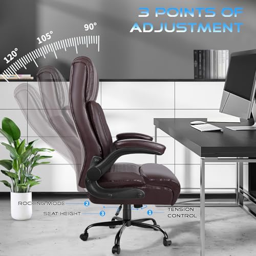 Black Big and Tall Ergonomic Office Chair with Lumbar Support K94813