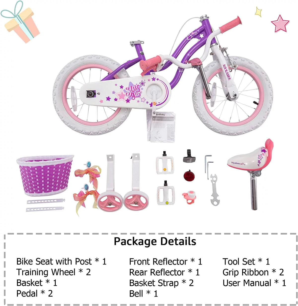 Blue 12 In Kids Bike with Basket Training Wheels A531