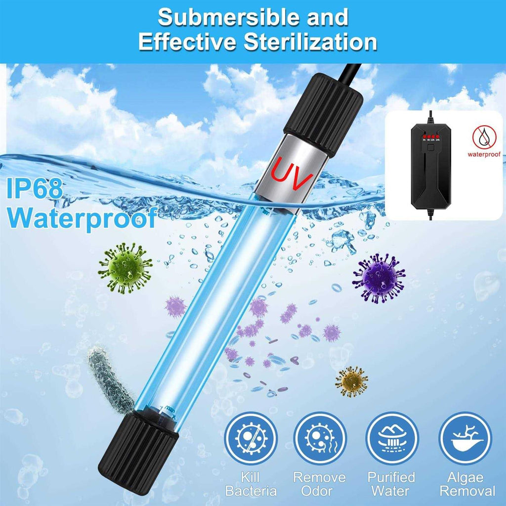 11 W UV Sterilizer Aquarium Submersible Lamp with Timer T71903