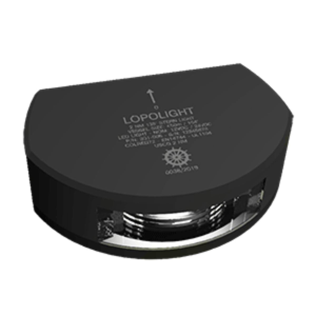 4 inch Black and White Marine Stern Light W62666