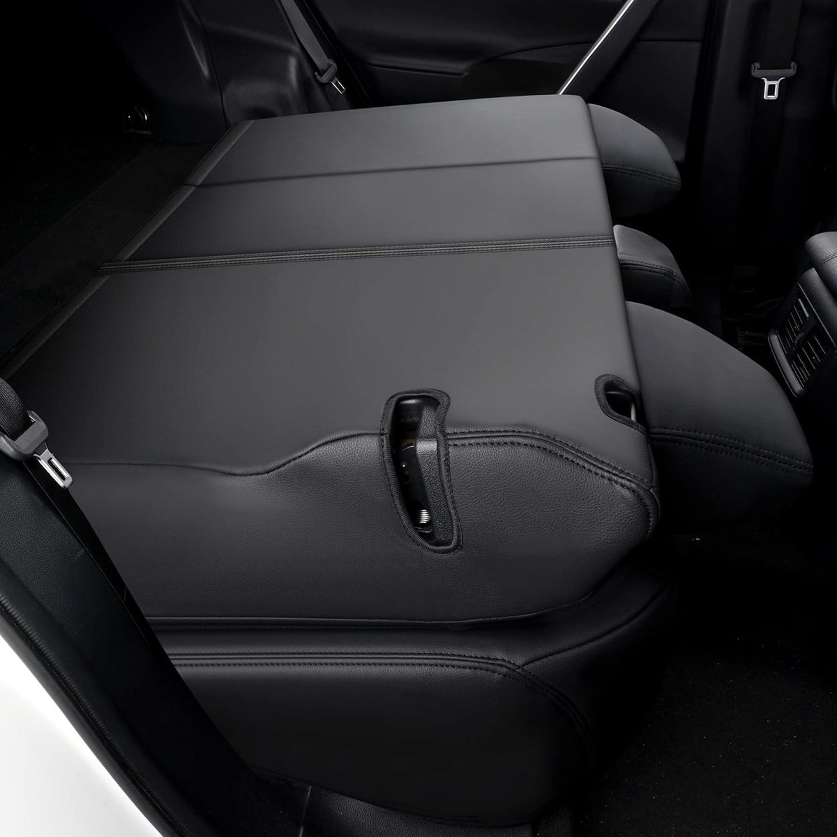 Black Pu Leather Car Seat Covers Full Set S34559