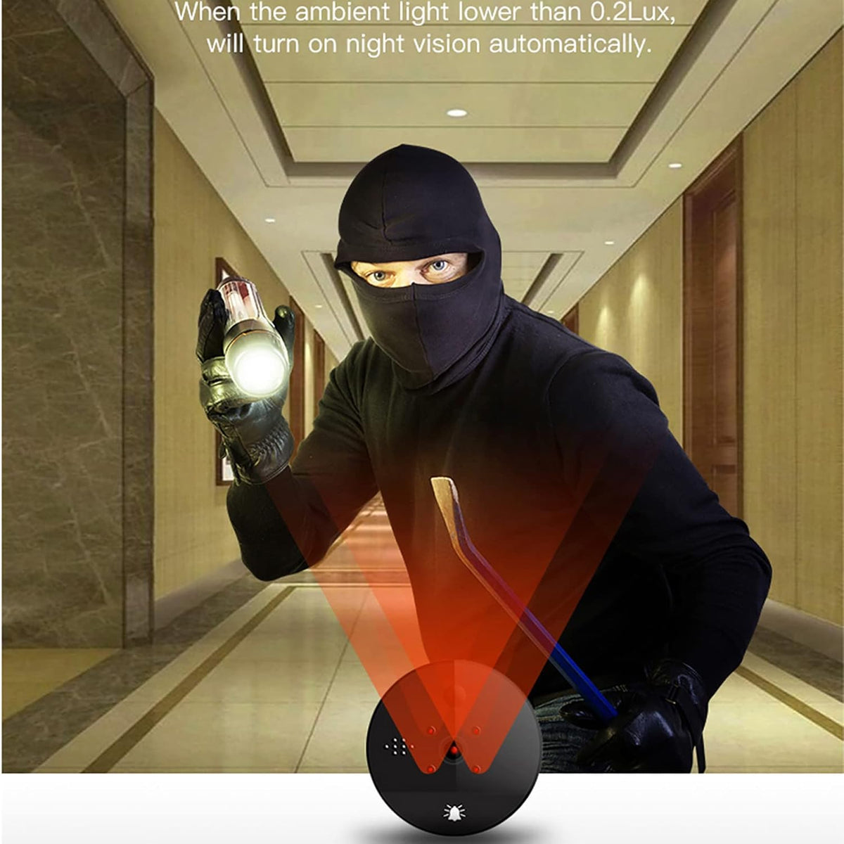 Digital Peephole Door Viewer WiFi Doorbell Camera 1080P Video Intercom 4.3 inch Monitor P2410