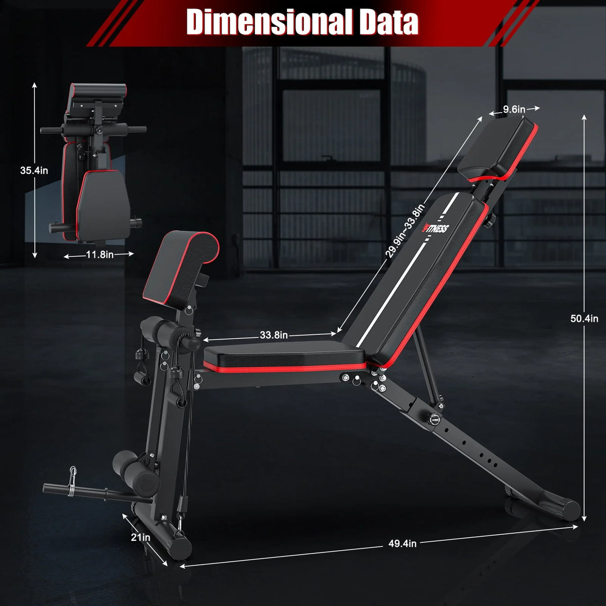 Adjustable Foldable Weight Bench H8382