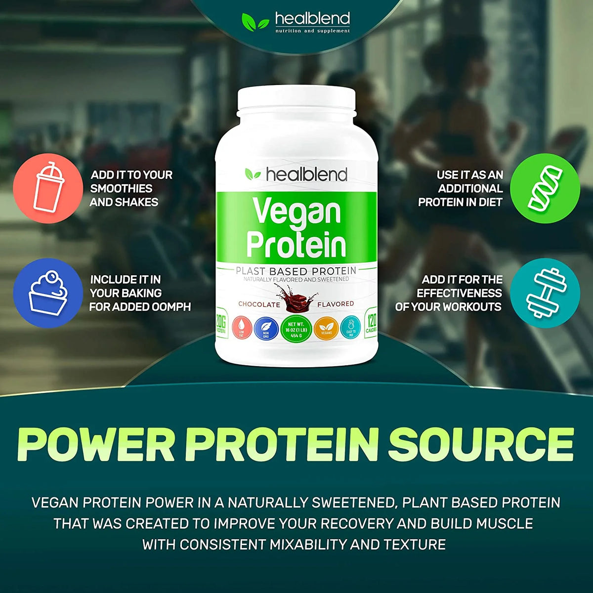 Organic Vegan Chocolate Protein Powder E438556
