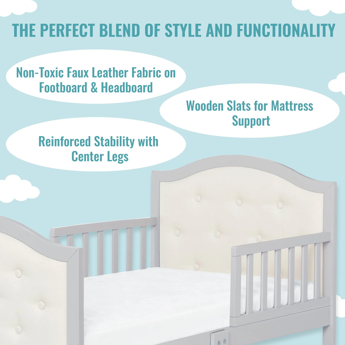 Grey Toddler Bed U6914