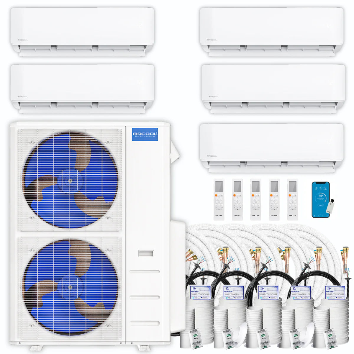 51,000 BTU 5 Zone Ductless Air Conditioner and Heat Pump S239570