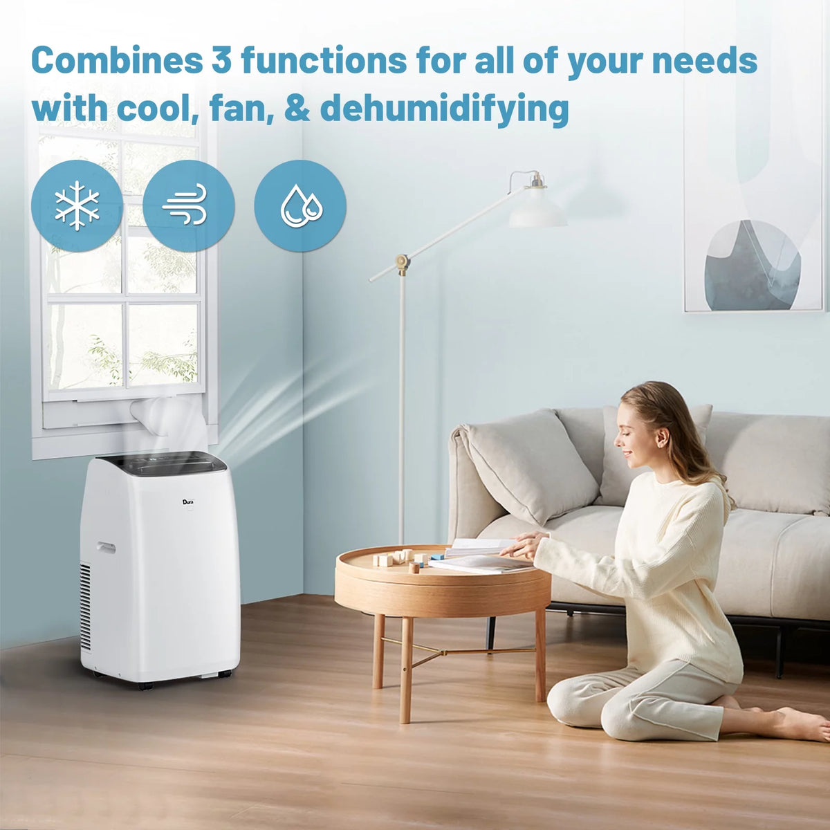 14000 BTU Portable Air Conditioner with Dehumidifier and Cooling Fan V737