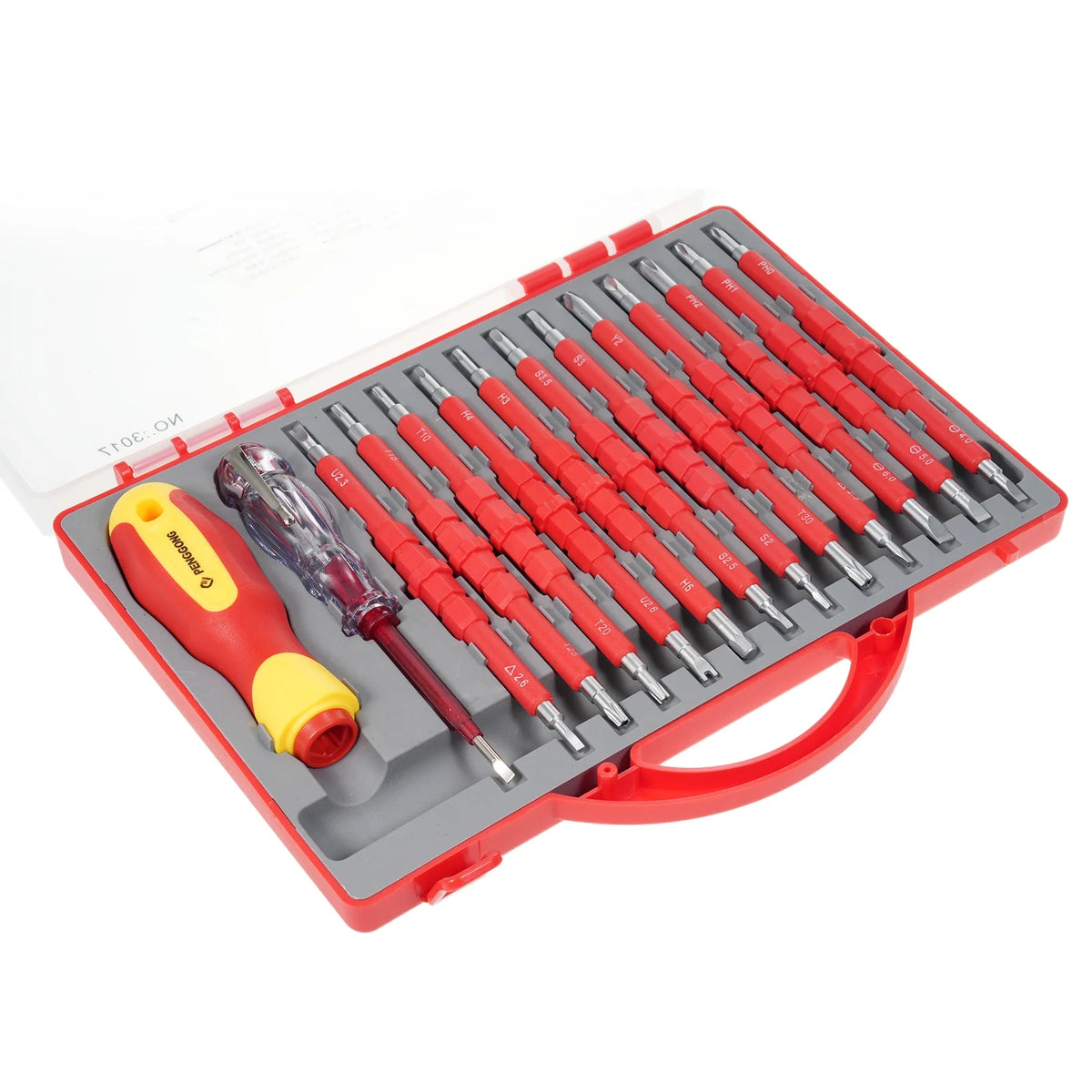 12 Pcs Screwdriver and Test Pencil Set Non-Slip Handle R463402