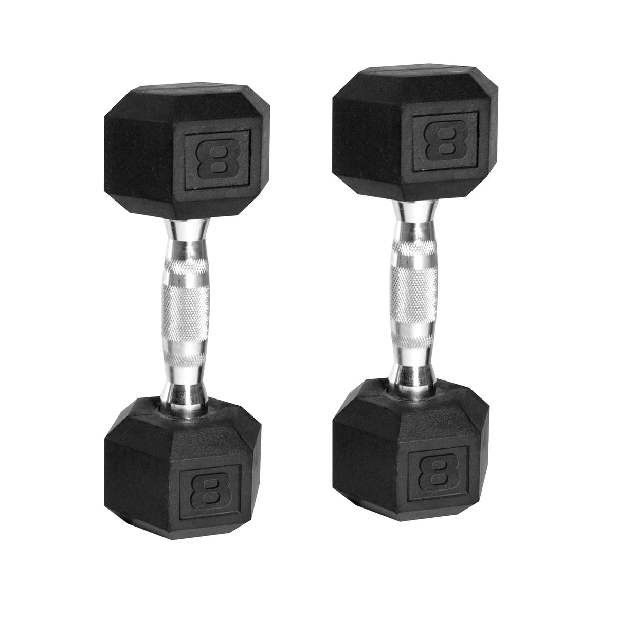 15lb Coated Rubber Hex Dumbbell Pair B397