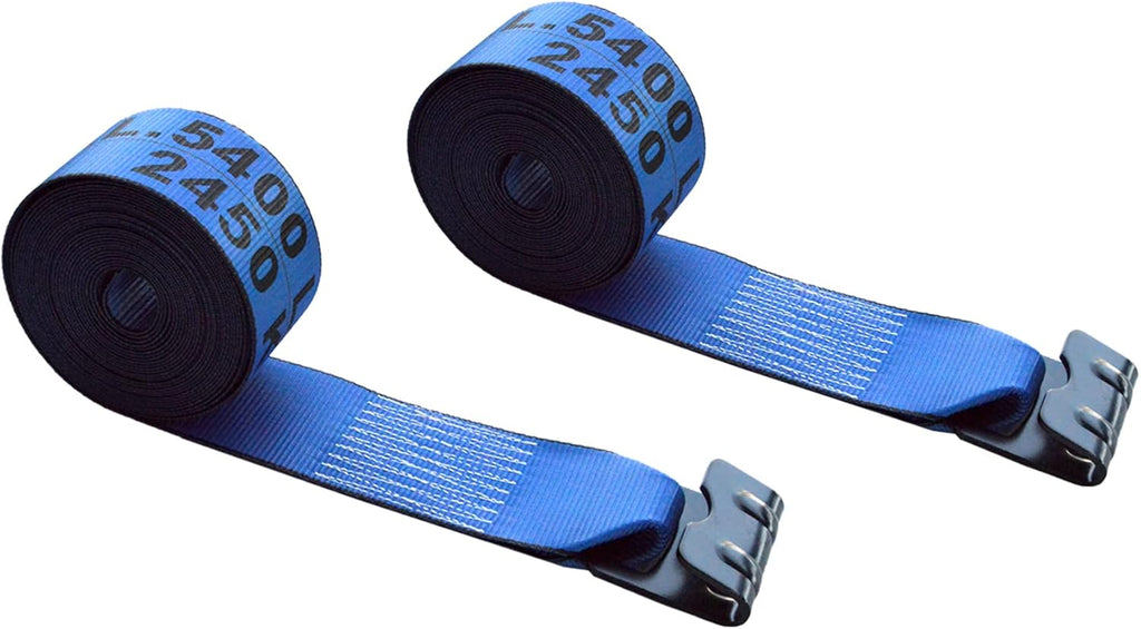 Blue 8 Pack Heavy Duty Tie Down Straps with Flat Hooks F288096