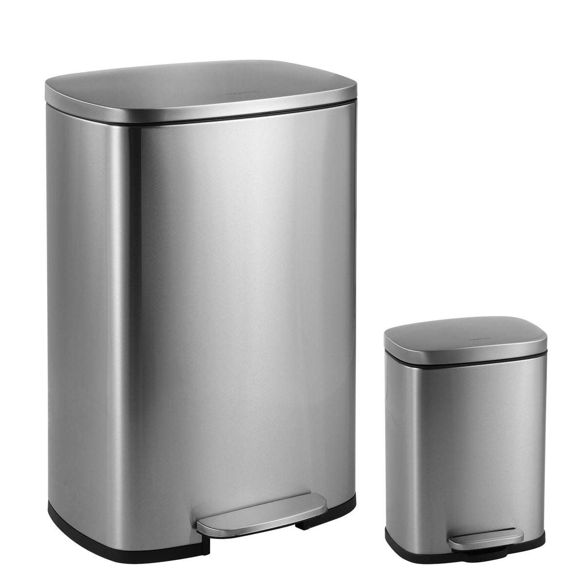 13-Gallon Stainless Steel Trash Can with Soft-Close Lid E7651