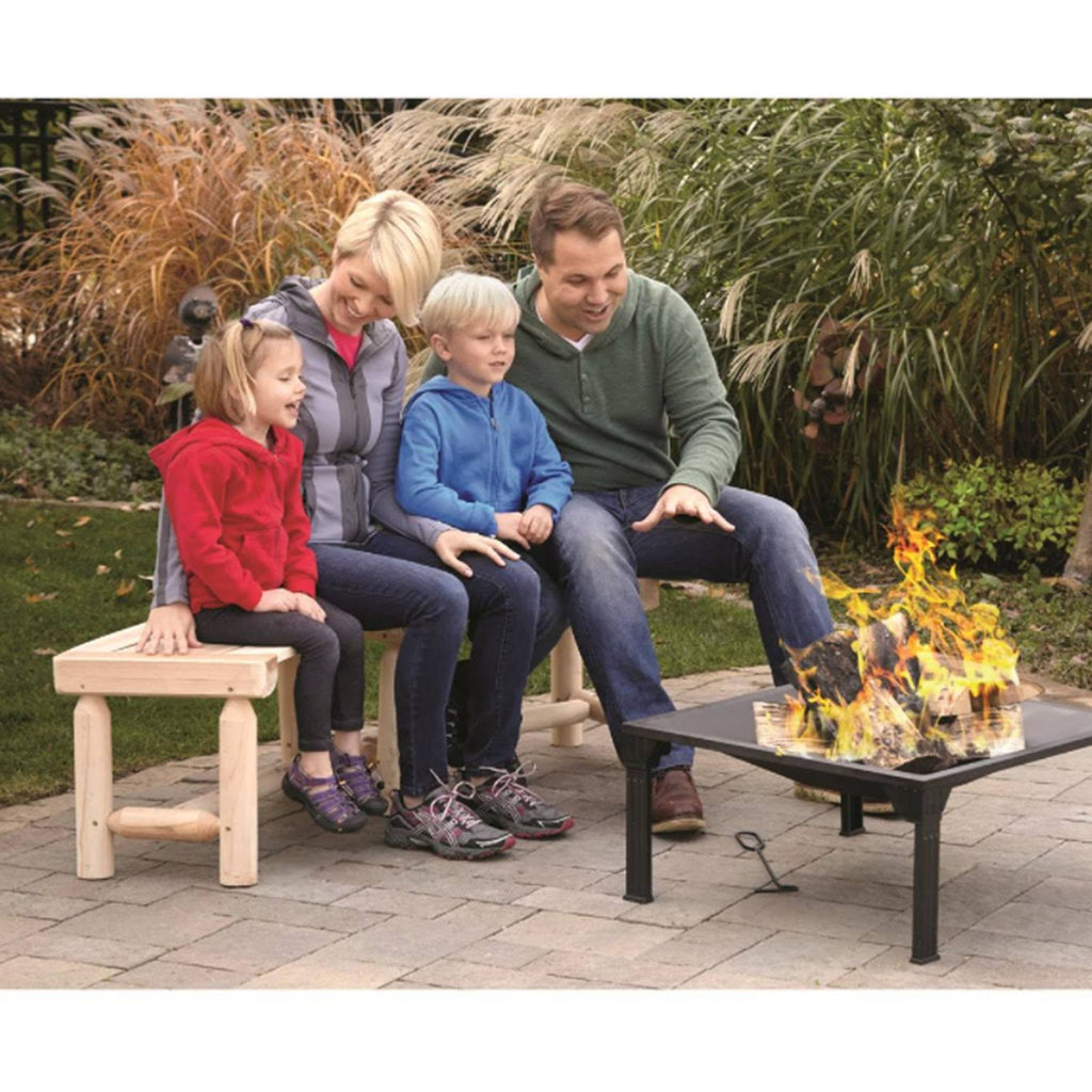 Log Fire Pit Bench G28440