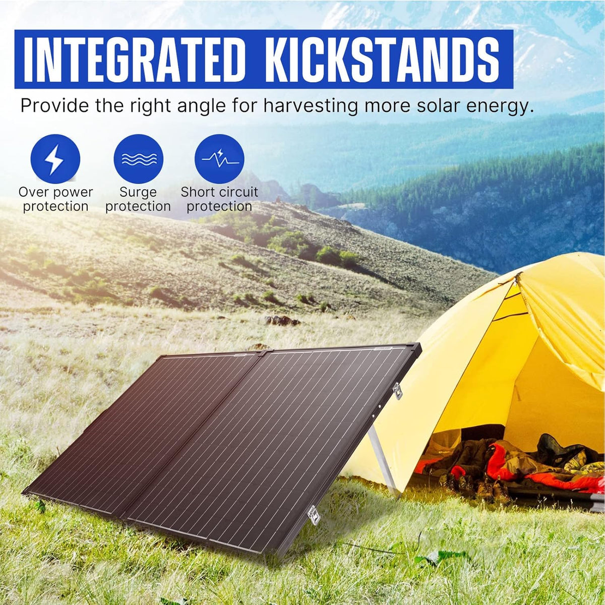200W Monocrystalline Portable Foldable Solar Panel with 20A MPPT Controller V65315