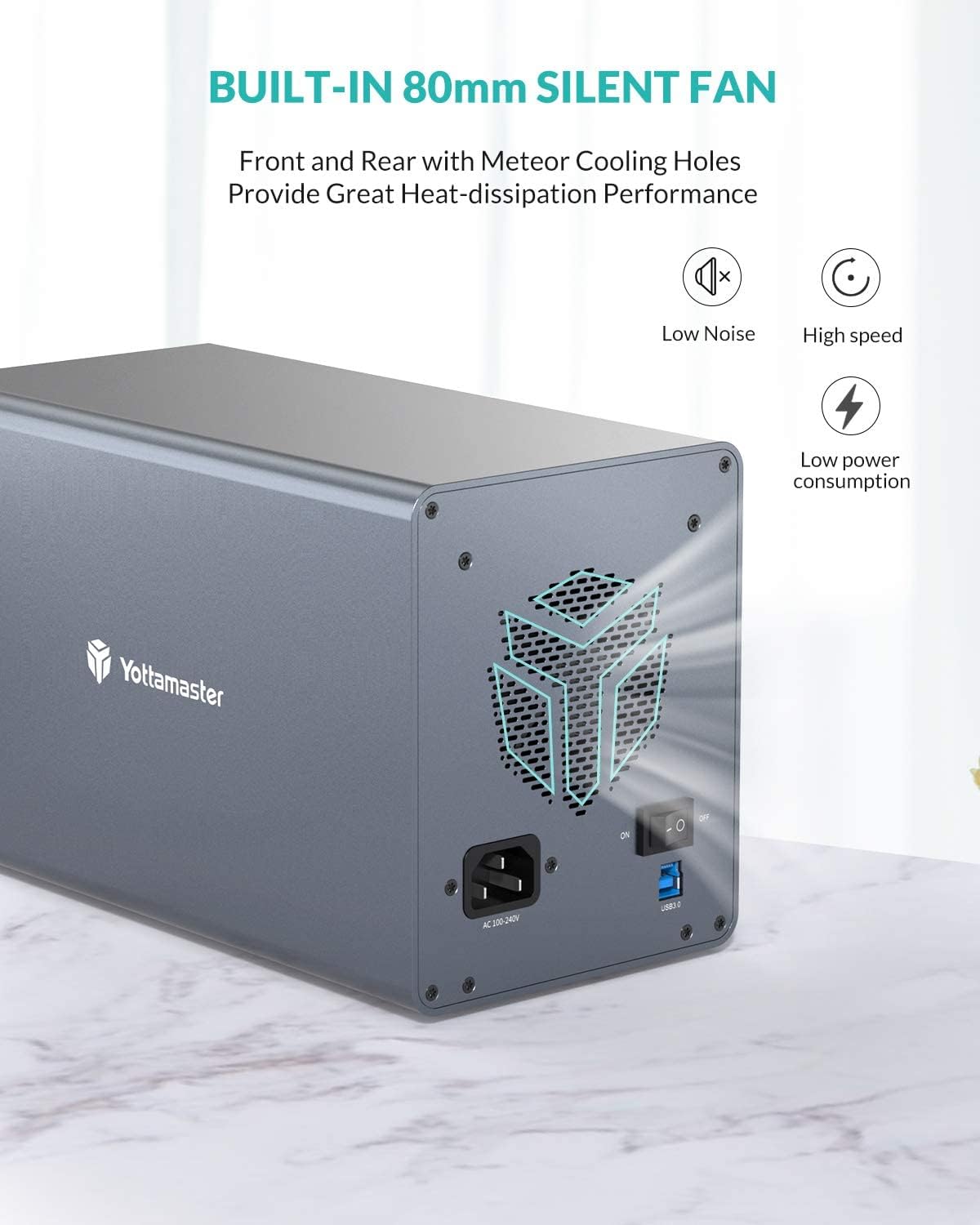 4 Bay Aluminum Alloy 2.5/3.5 Hard Drive Enclosure Q285617