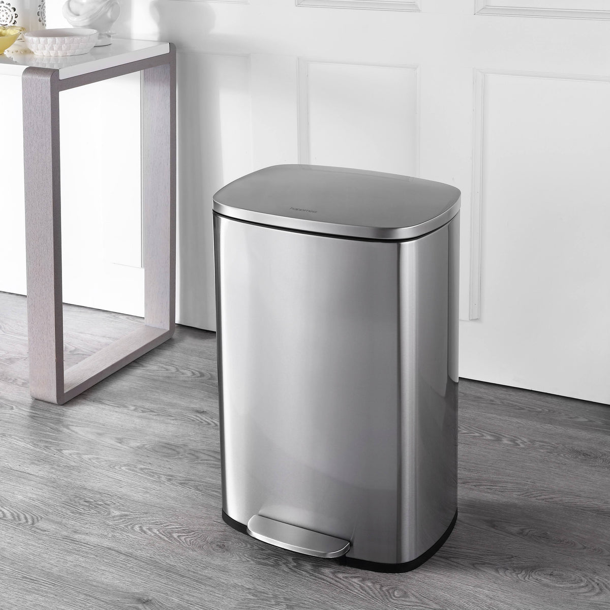 13-Gallon Stainless Steel Trash Can with Soft-Close Lid E7651