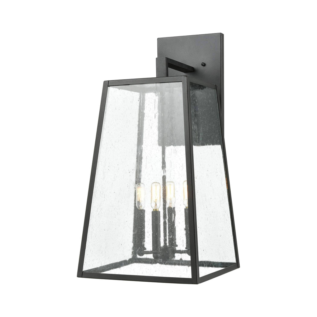 4-Light Charcoal Sconce with Seedy Glass I3353