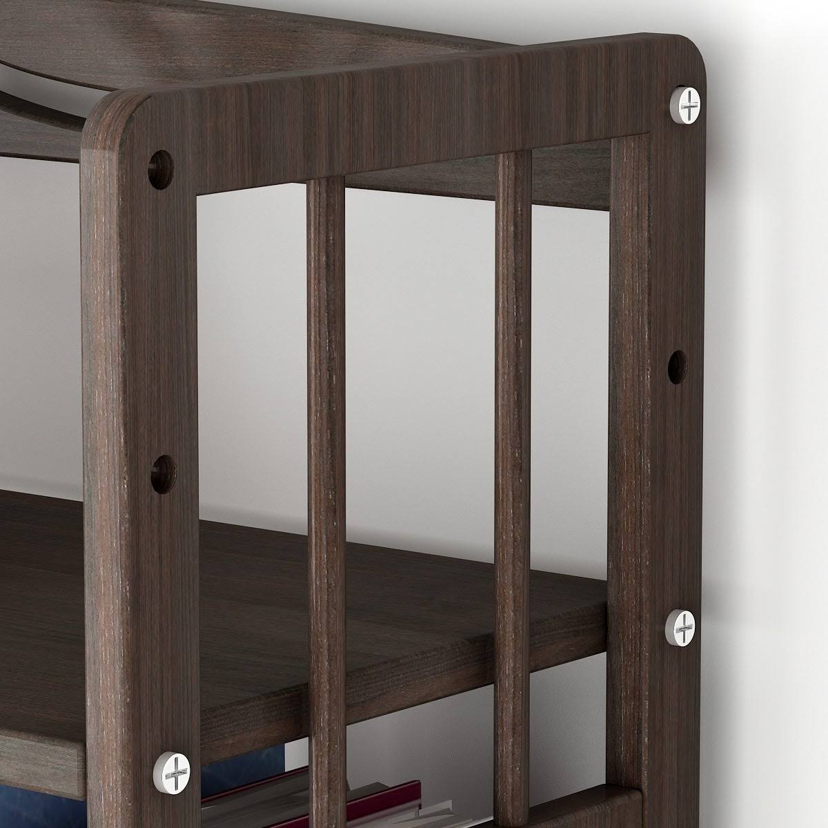 5 Shelf Solid Wood Bookshelf M6264