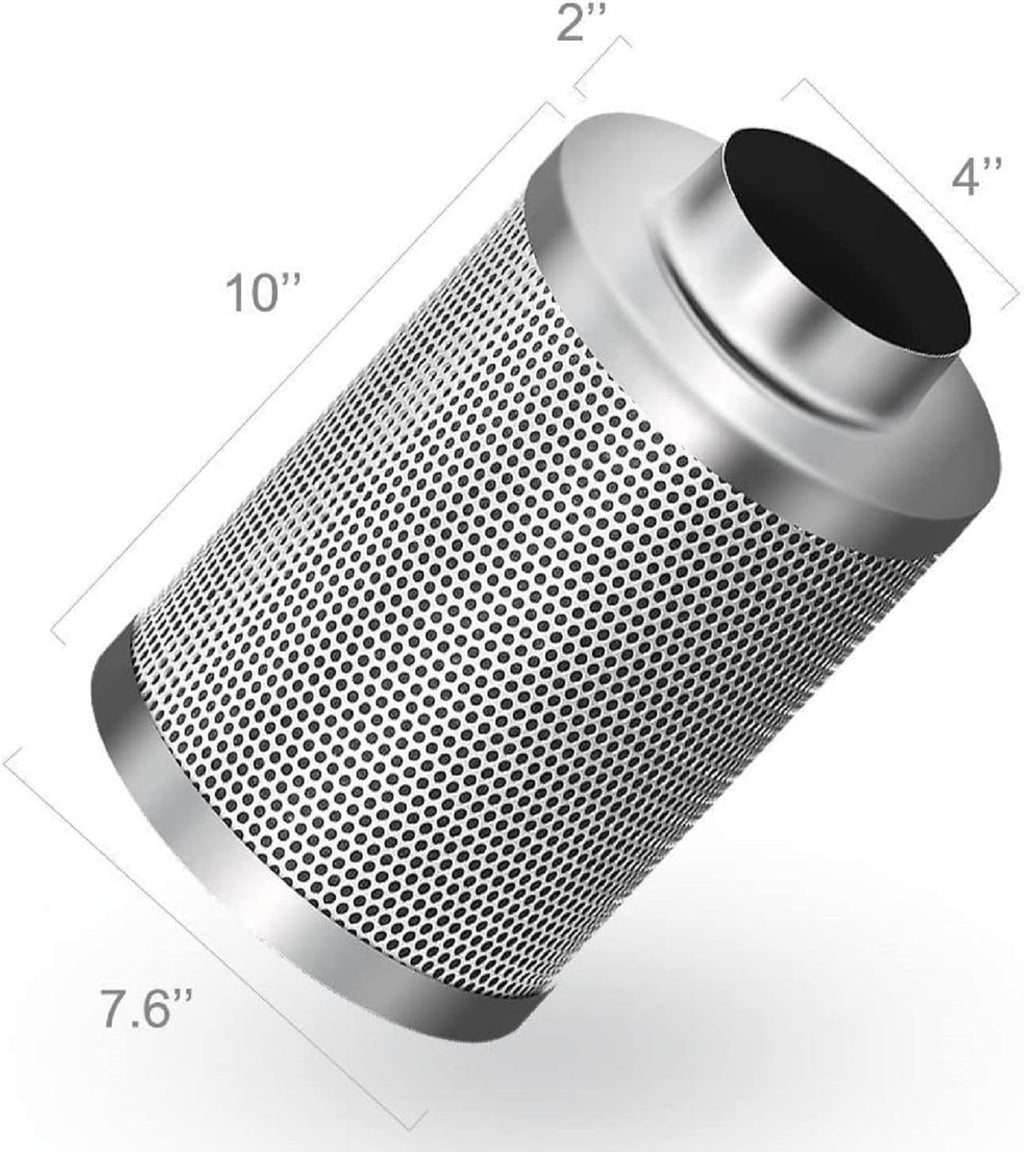 8 Inch 500 CFM Inline Fan Carbon Filter 25 Feet Ducting Combo U7022