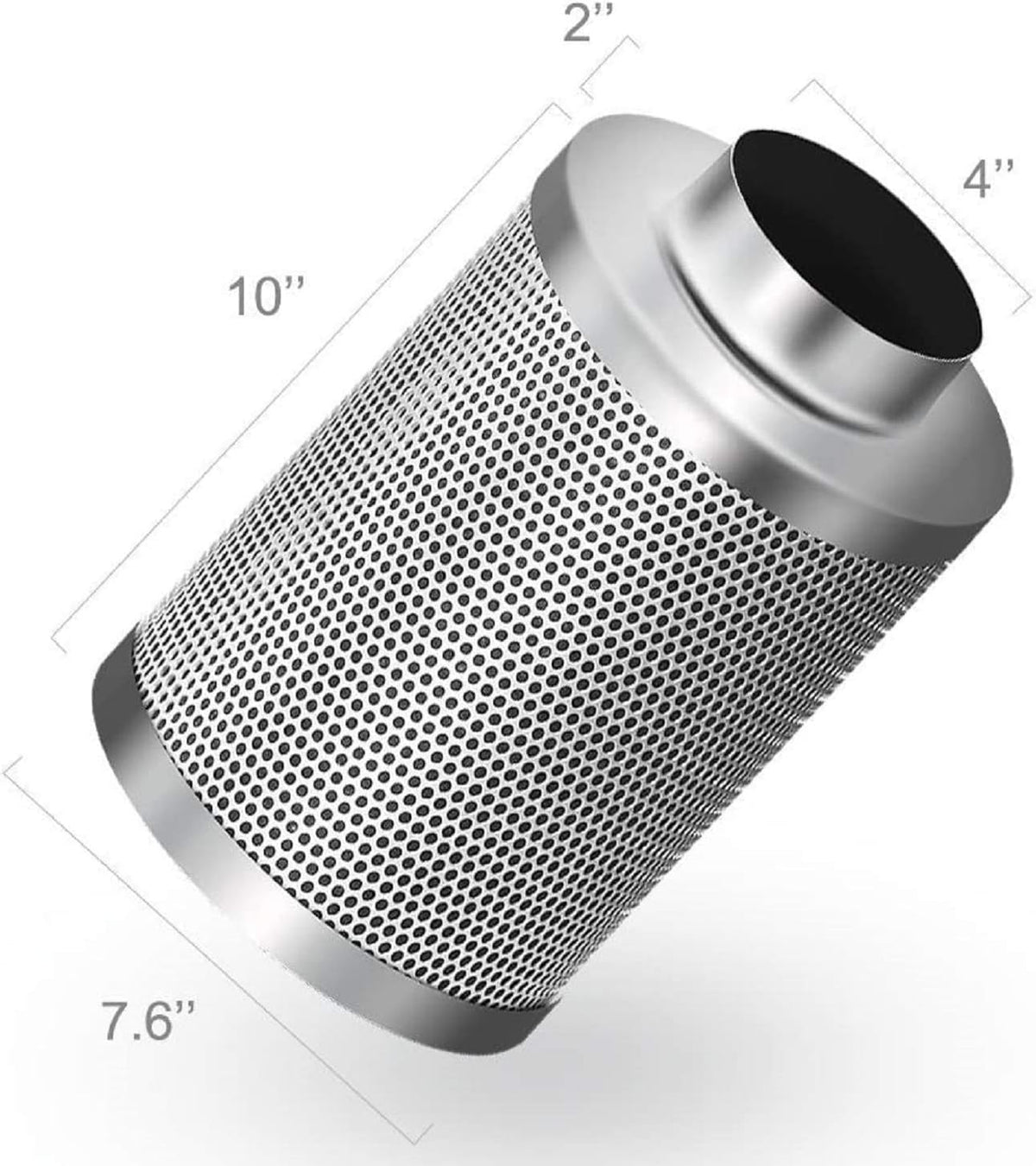 8 Inch 500 CFM Inline Fan Carbon Filter 25 Feet Ducting Combo U7022