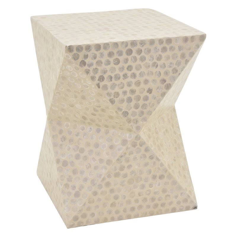 White Wood Stool L89046