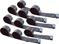 Blue 8 Pack Heavy Duty Tie Down Straps with Flat Hooks F288096