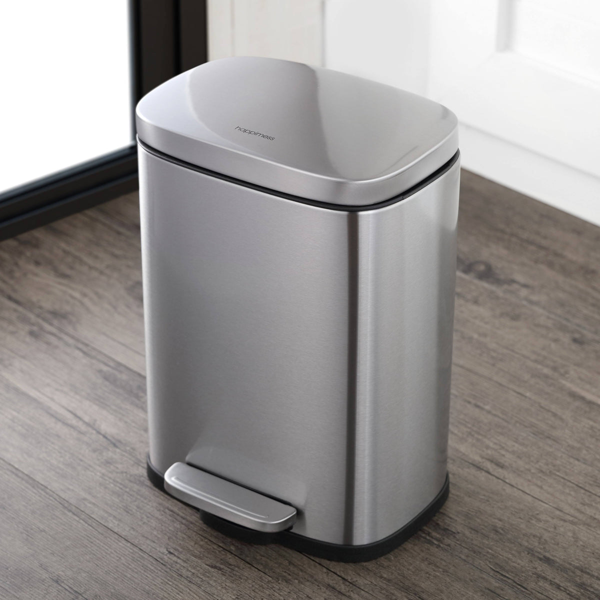 13-Gallon Stainless Steel Trash Can with Soft-Close Lid E7651