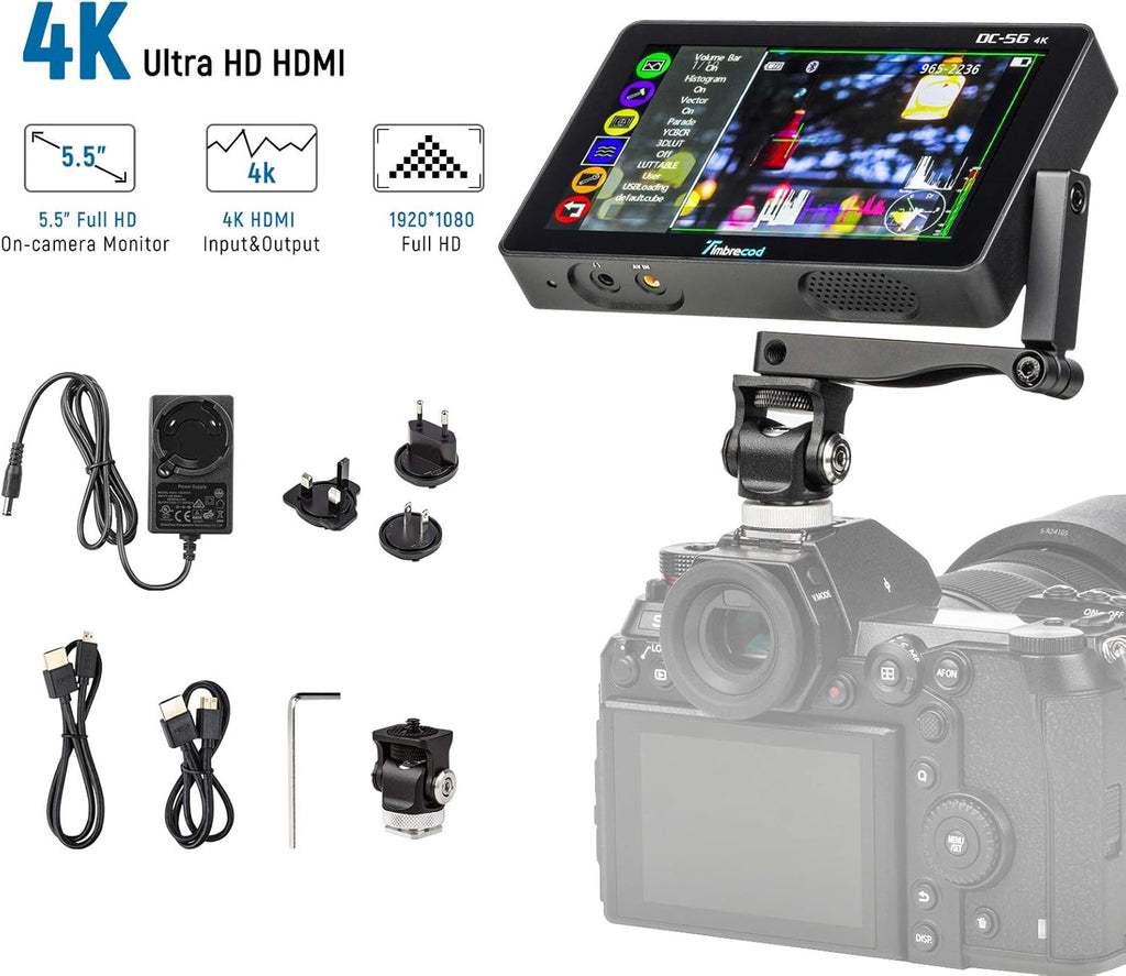 5.5 4K Camera Field Monitor with 1920x1080 HDMI Screen F493