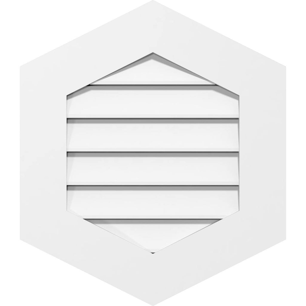 Vertical Peaked Surface Mount PVC Gable Vent H91978