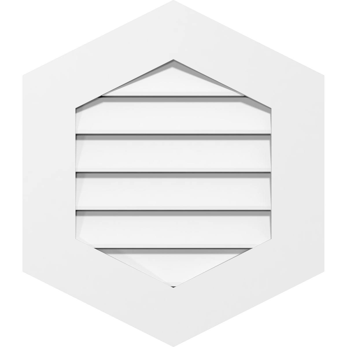 Vertical Peaked Surface Mount PVC Gable Vent H91978