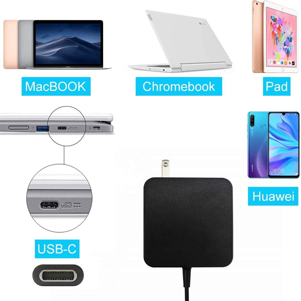 45W USB C Laptop Charger Power Adapter M275