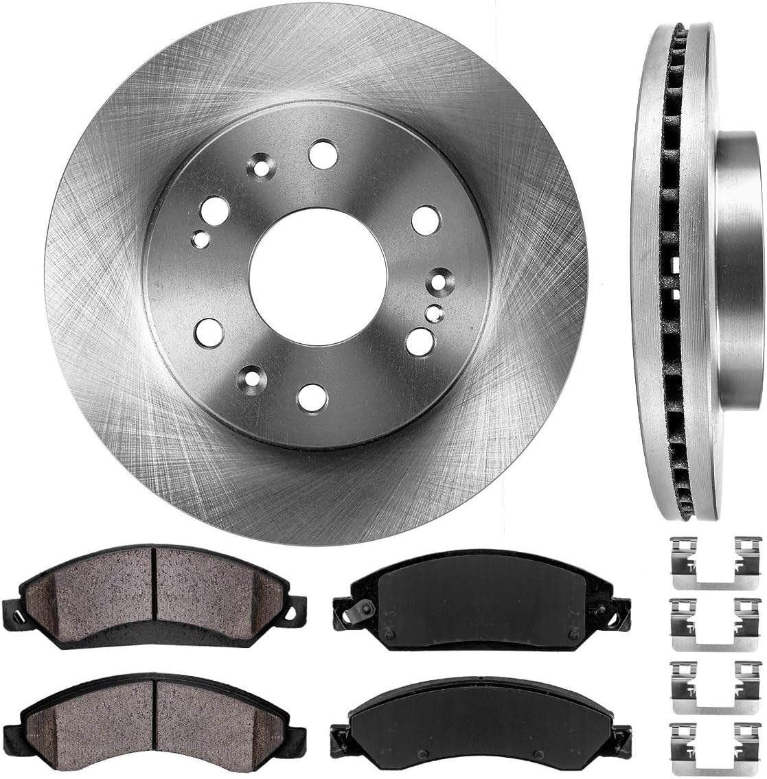 330 mm 6 Lug Brake Disc Rotors + Ceramic Brake Pads + Clips T8990