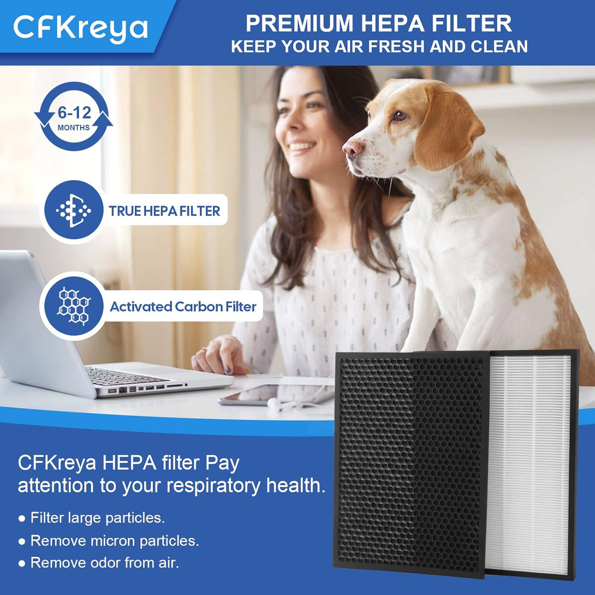 OV200 Replacement Filter Kit with True HEPA and Activated Carbon Filters X395