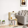 3-Tier Geometric Bookshelf with Metal Frame I96180