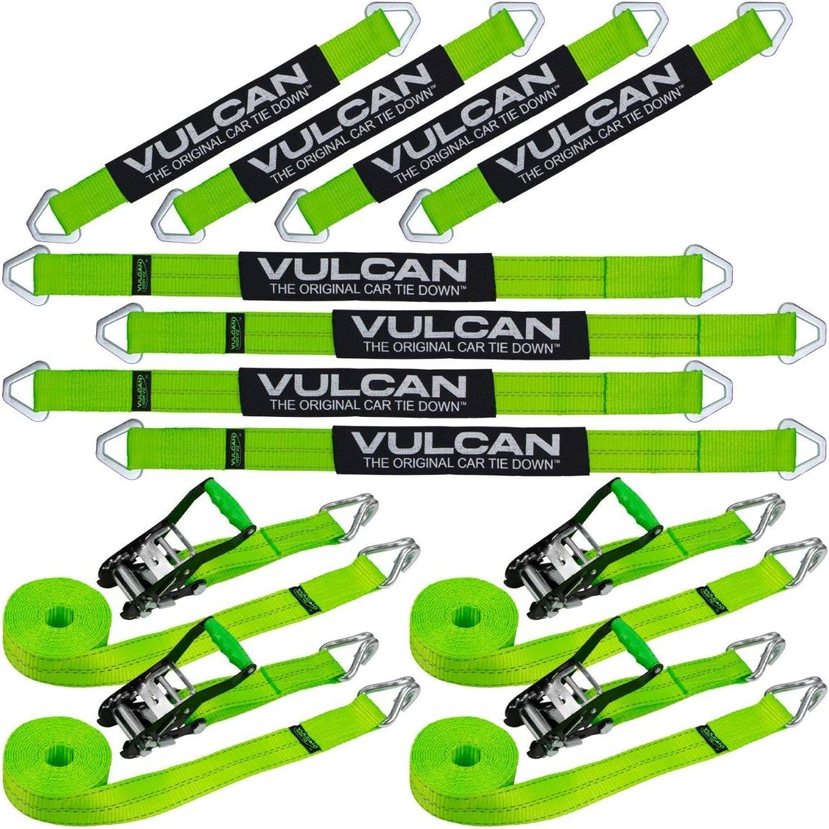 Axle Strap Tie Down Kit with Wire Hook Ratchet Straps I636926