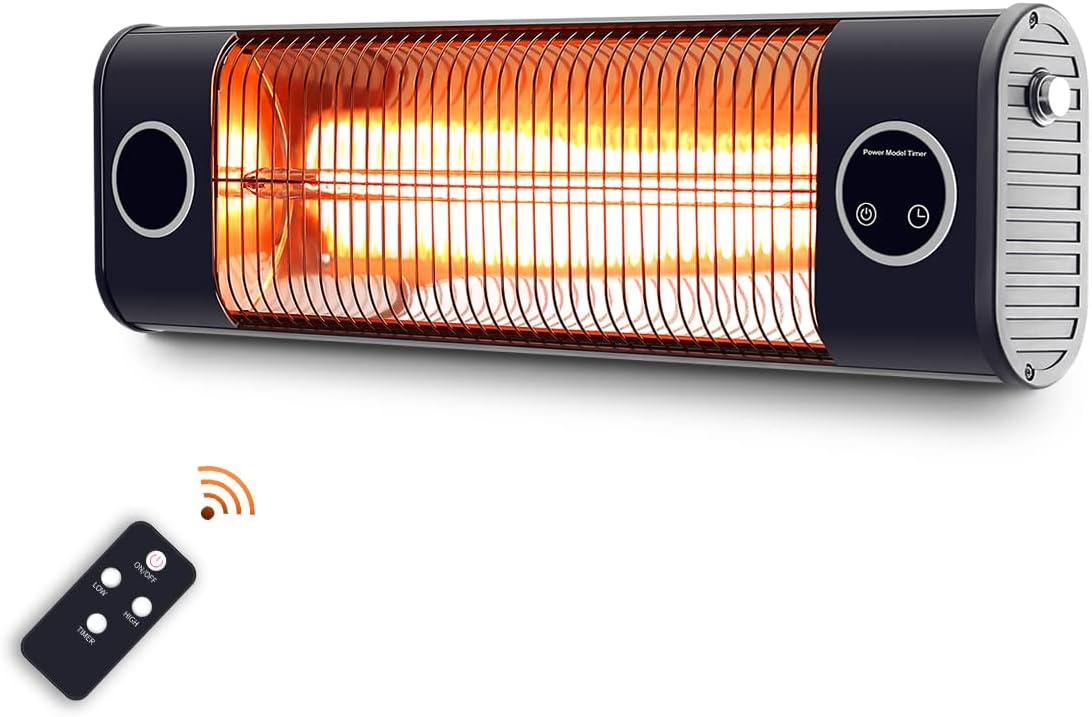 Electric Wall Mounted Patio Heater with Remote Control E84214