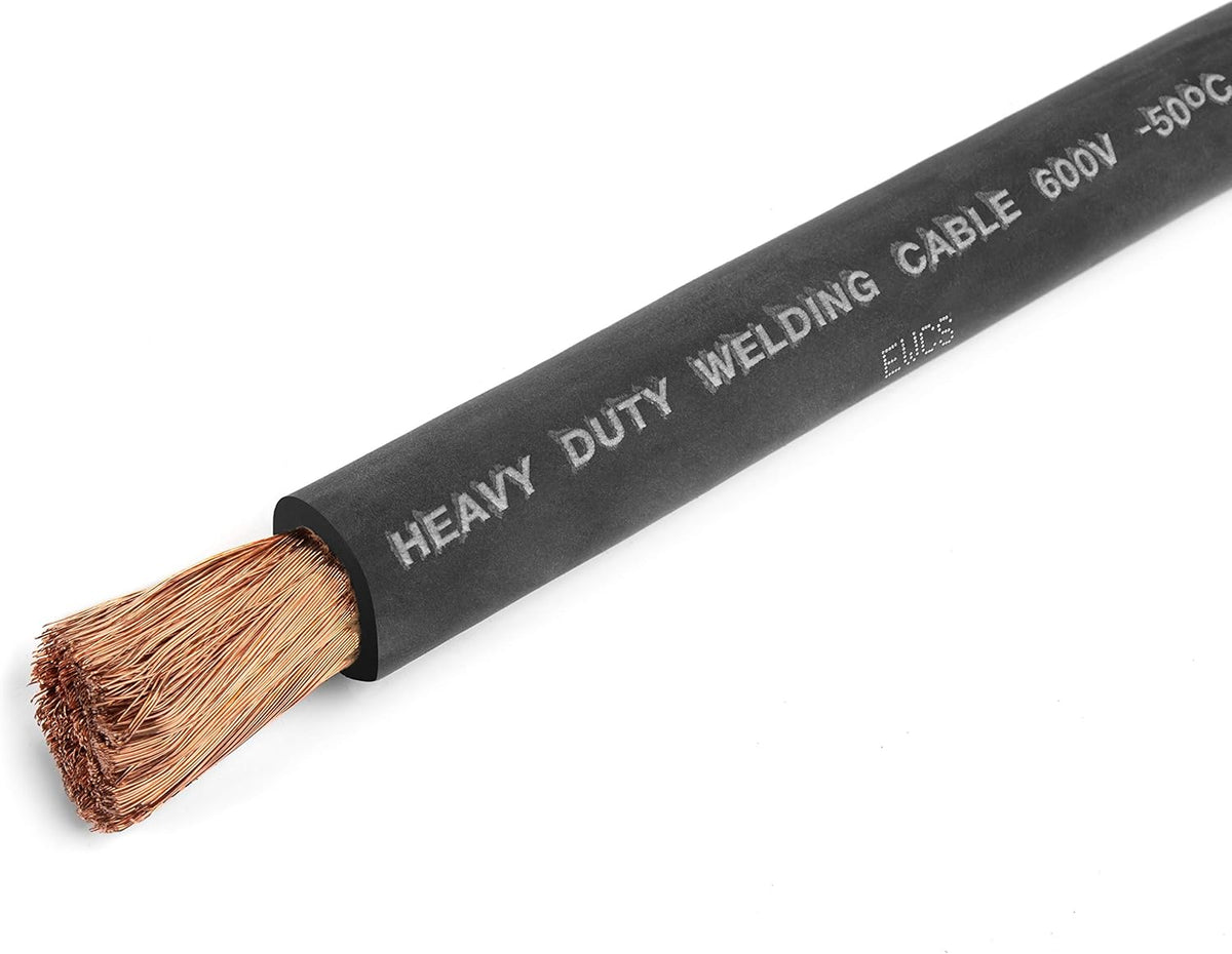 1/0 Gauge Welding Cable 600 Volt Black 50 Feet V259307