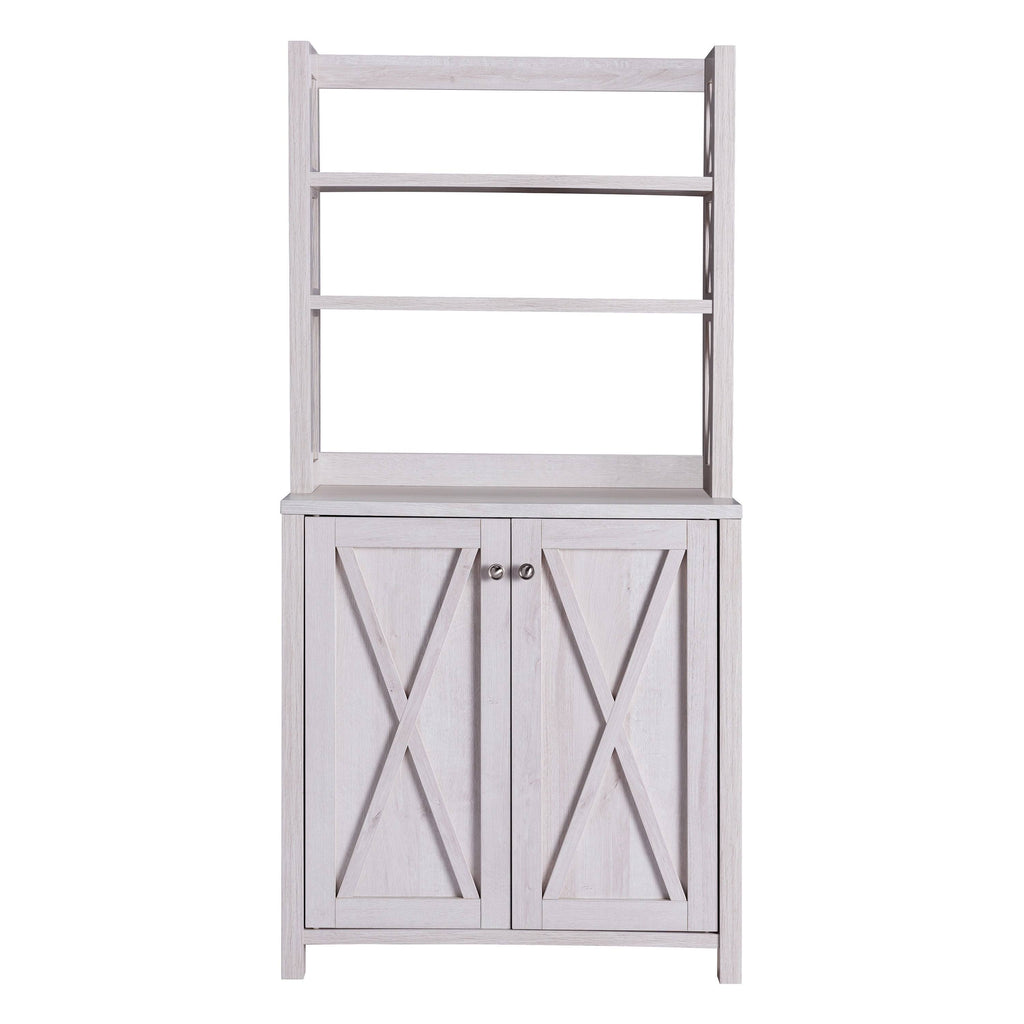 Rustic Grey Multi Shelf Microwave Cabinet Y8463