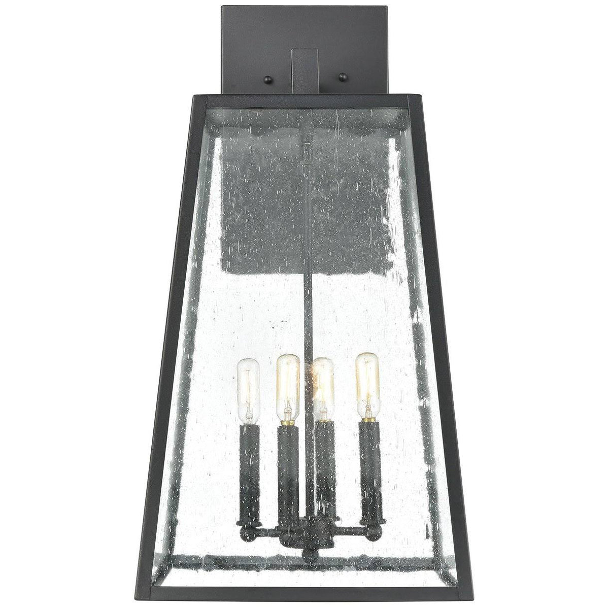 4-Light Charcoal Sconce with Seedy Glass I3353