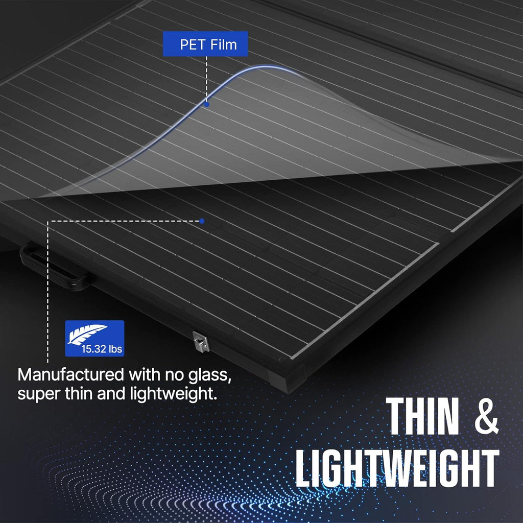 200W Monocrystalline Portable Foldable Solar Panel with 20A MPPT Controller V65315