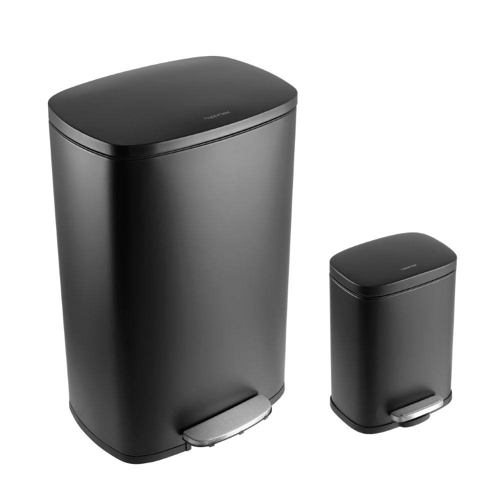 13-Gallon Stainless Steel Trash Can with Soft-Close Lid E7651