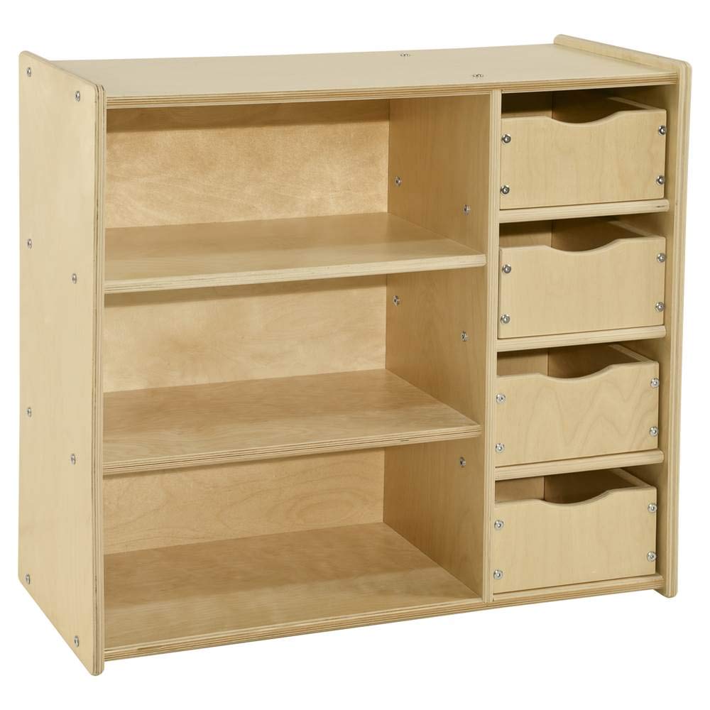 Kids Bookshelf & Toy Storage with Drawers F3021