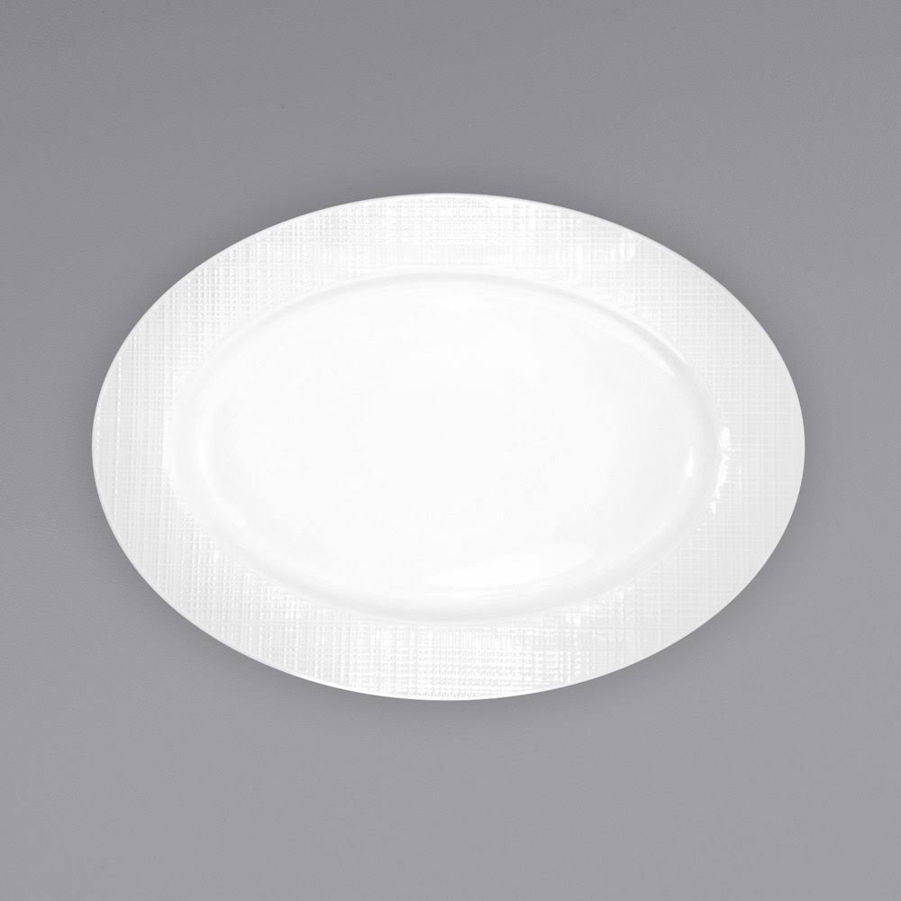 Bright White Stoneware Platter 12/Case E305