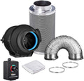 8 Inch 500 CFM Inline Fan Carbon Filter 25 Feet Ducting Combo U7022