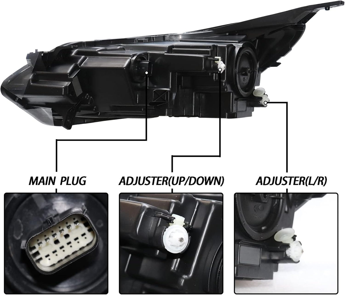 Halogen Headlights Assembly with LED DRL Side Marker Passenger Side A812466