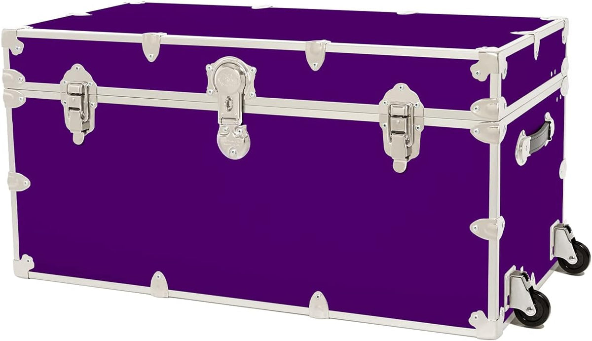 Black Storage Trunk with Removable Wheels A11573