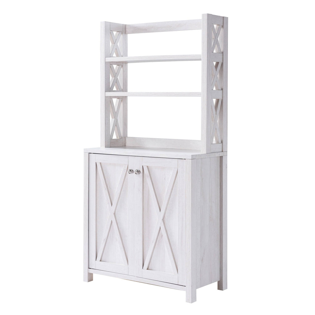 Rustic Grey Multi Shelf Microwave Cabinet Y8463