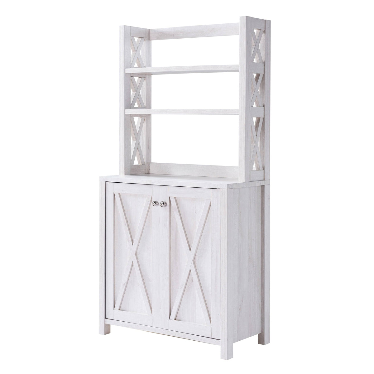 Rustic Grey Multi Shelf Microwave Cabinet Y8463