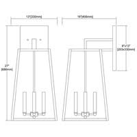 4-Light Charcoal Sconce with Seedy Glass I3353