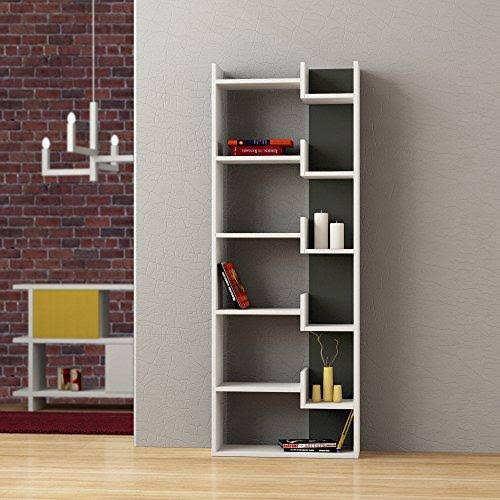 Modern Bookcase White/Black M51756