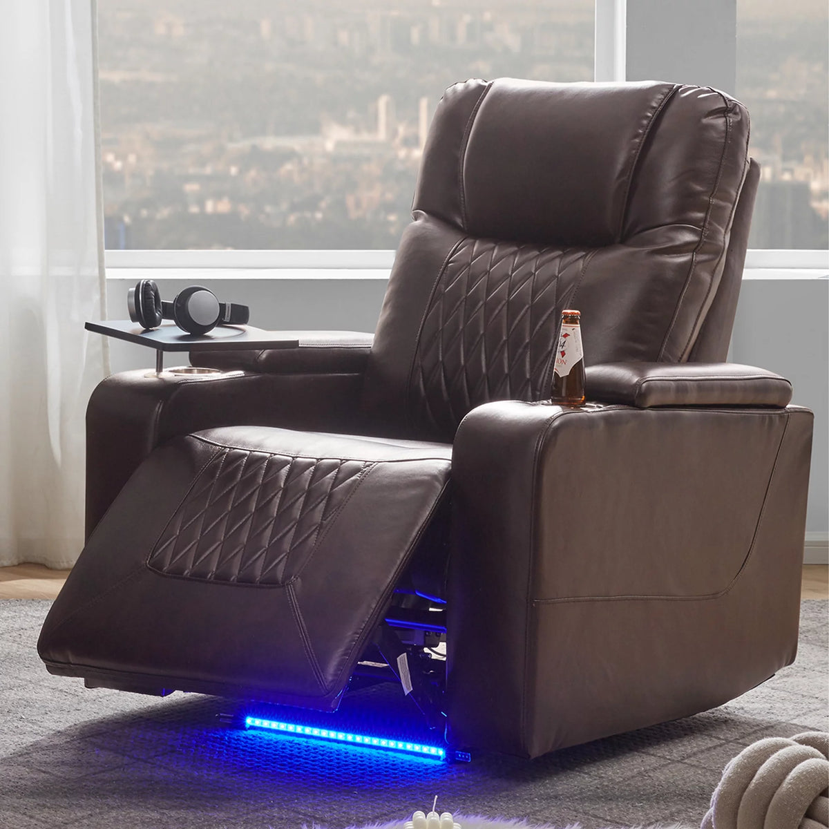 Power Motion Recliner with Cup Holders and USB Charge Port K904